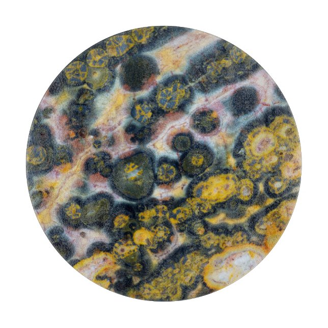 Colourful Spotted Ocean Jasper Cutting Board (Front)