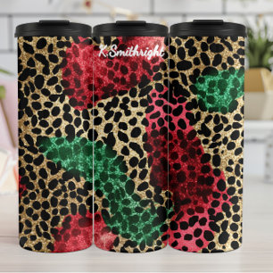 Colourful Spotted Patchwork Texture Thermal Tumbler