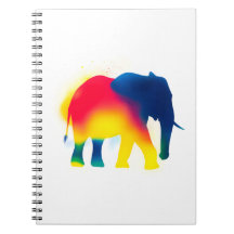 Colourful Spray Paint Elephant Silhouette