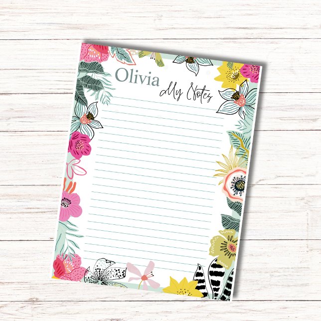 Colourful Spring Blossoms Personalised Notepad (Creator Uploaded)