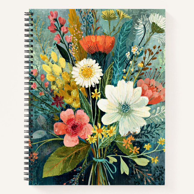 Colourful Spring Bouquet Notebook (Front)