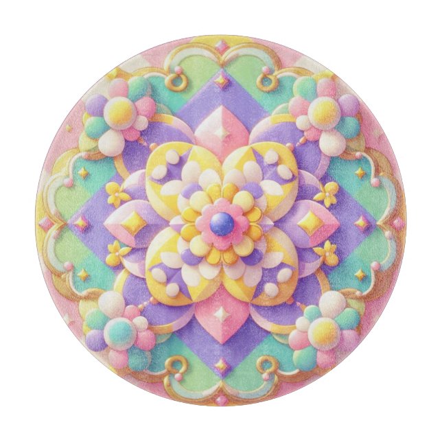 colourful spring/Easter/princess pastel Cutting Board (Front)
