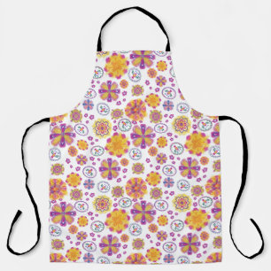 Colourful Spring Floral All-Over Print Apron