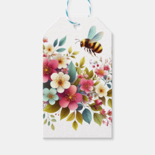 Colourful, Spring/Floral bee Gift Tags