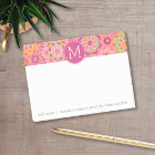 Colourful Spring Floral Pattern Custom Monogram