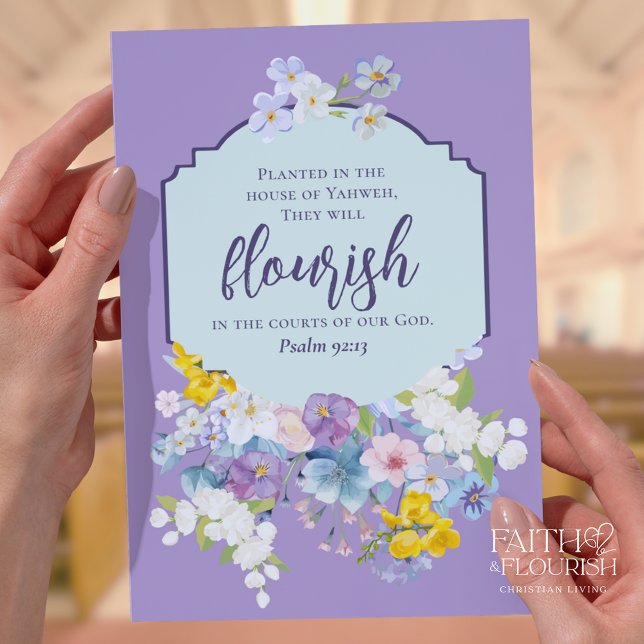 Colourful Spring Floral Scripture Church Bulletin (Creator Uploaded)