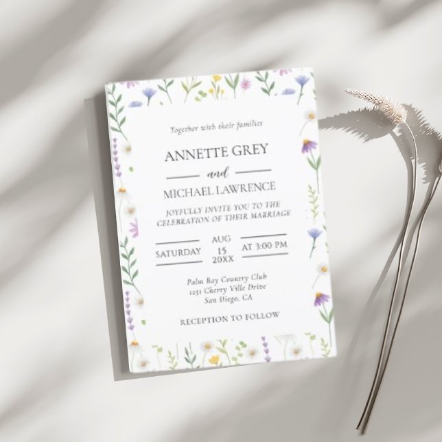  Colourful spring Floral Wedding Invitation (Creator Uploaded)