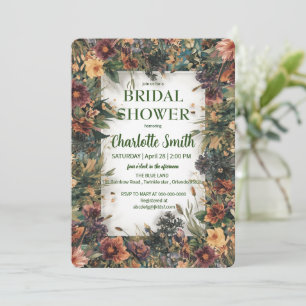Colourful Spring Flower Wildflower Botanical Flowe Invitation