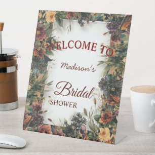 Colourful Spring Flower Wildflower Botanical Flowe Pedestal Sign