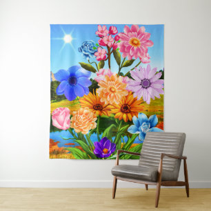 Colourful Spring Flowers are Blooming - Wildflower Tapestry
