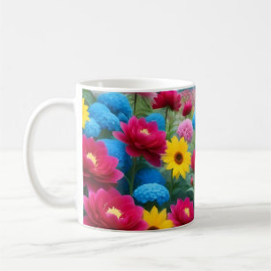 Colourful spring flowers coffee mug