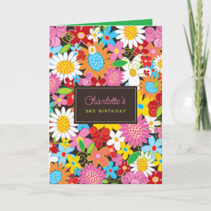 Colourful Spring Flowers Garden Custom Card