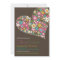 Colourful Spring Flowers Heart Bridal Shower Invit
