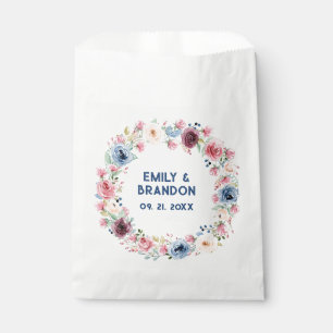 Colourful spring flowers pattern favour bags