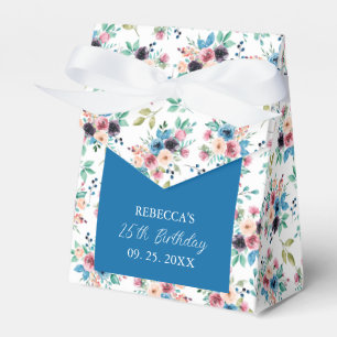 Colourful spring flowers pattern favour box