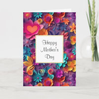 Colourful Spring Flowers Pattern Mother's Day