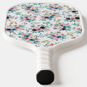 Colourful spring flowers pattern pickleball paddle
