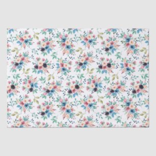Colourful spring flowers pattern tissue paper