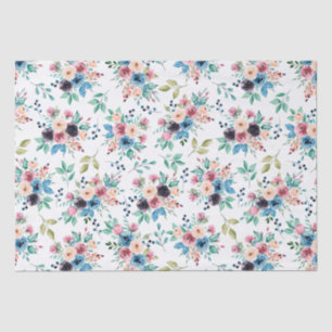 Colourful spring flowers pattern tissue paper