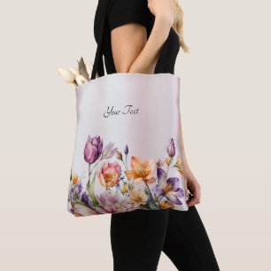 Colourful Spring Flowers Tote Bag