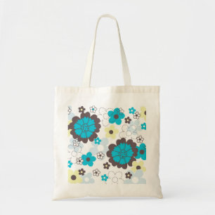Colourful spring flowers tote bags