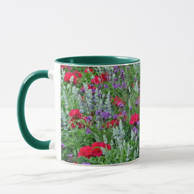 Colourful spring garden mug (Left)