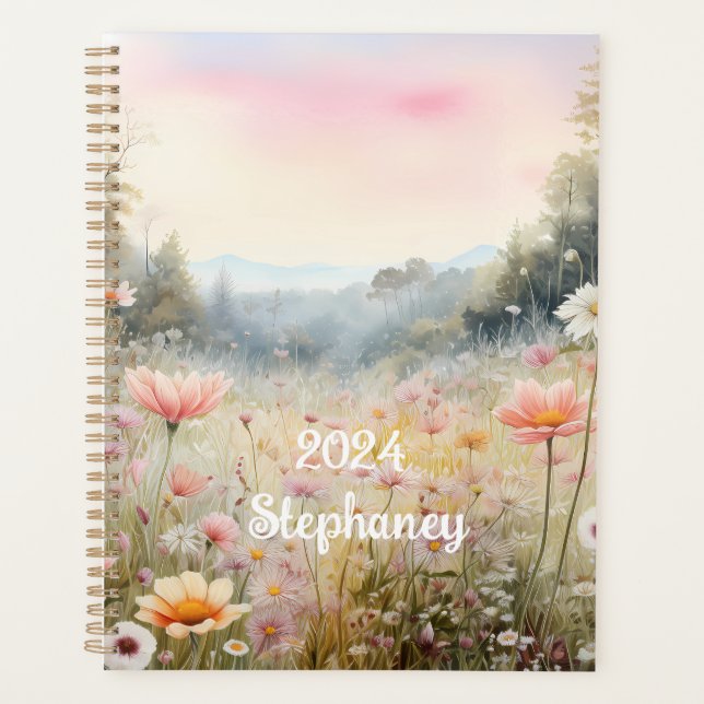 Colourful Spring Meadow  Planner (Front)