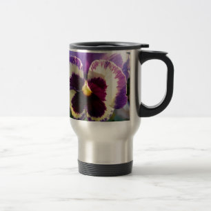 colourful spring Pansy Travel Mug
