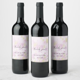 Colourful Spring Summer Floral Boho Garden Wine Label