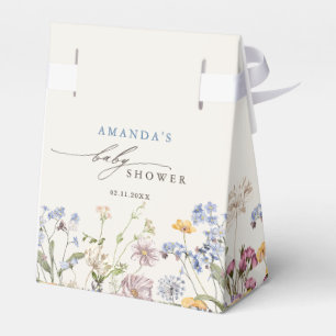 Colourful Spring Wildflower Meadow  Baby Shower Favour Box
