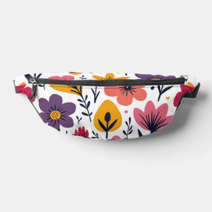 Colourful Spring Wildflower Meadow Botanical Bum Bags