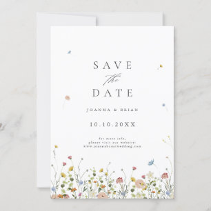 Colourful Spring Wildflower Meadow Garden Photo Save The Date
