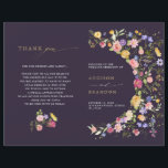 Colourful Spring Wildflower Meadow Garden Program<br><div class="desc">Make your wedding day unforgettable with our beautifully crafted, floral wedding program. The delicate pastel flower wreath brings a romantic, garden-inspired touch to your celebration. Personalise the card with your own text, and easily adjust the font style, colour, and layout to suit your taste by clicking the 'Customise Further' button....</div>