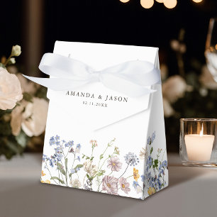 Colourful Spring Wildflower Meadow Garden Wedding  Favour Box