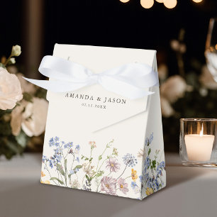 Colourful Spring Wildflower Meadow Garden Wedding  Favour Box