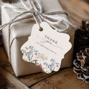 Colourful Spring Wildflower Meadow Garden Wedding Favour Tags