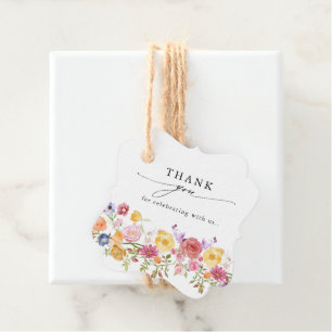 Colourful Spring Wildflower Meadow Garden Wedding Favour Tags