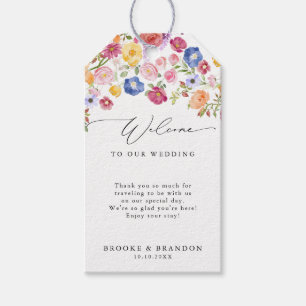 Colourful Spring Wildflower Meadow Garden Wedding Gift Tags