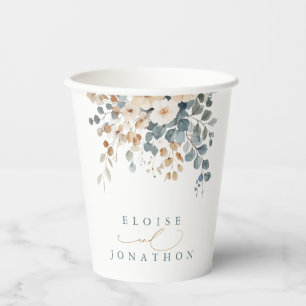 Colourful Spring Wildflower Meadow Garden Wedding Paper Cups
