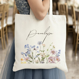 Colourful Spring Wildflower Meadow Garden Wedding  Tote Bag