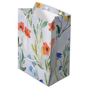 Colourful Spring Wildflower Meadow  Medium Gift Bag