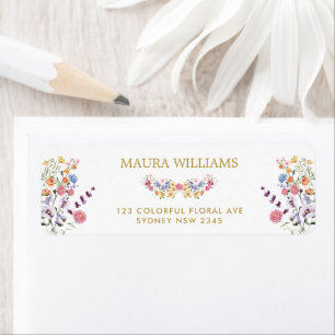Colourful Spring Wildflower Meadow Return Address