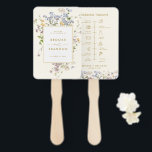 Colourful Spring Wildflower Meadow wedding Timelin Hand Fan<br><div class="desc">Capture the beauty of nature on your special day with our exquisite wildflower watercolor wedding timeline hand fan. Elegant, unique, and blooming with love. Use the text fields to personalise your design with your own wording and details. If you want to change the font style, colour or text placement, simply...</div>