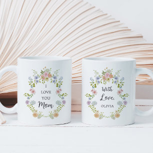 Colourful Spring Wildflowers   Love You Mum Coffee Mug
