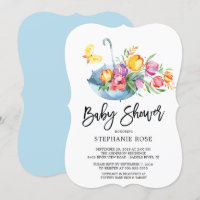 Colourful Springtime Tulip BabyShower Invitation
