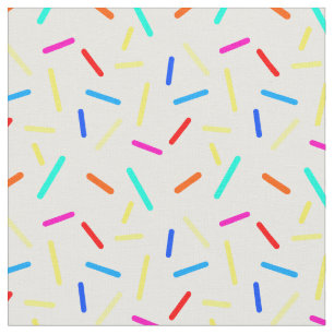Colourful Sprinkle Line Confetti Pattern Wenjr Fabric