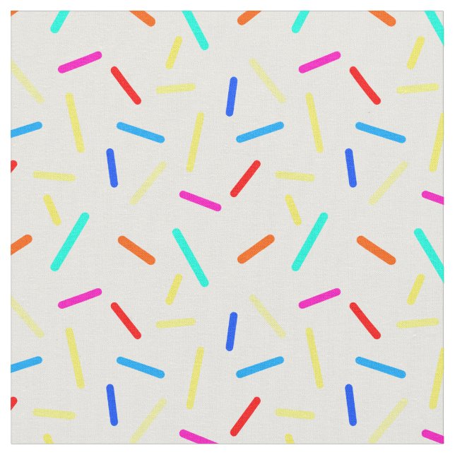 Colourful Sprinkle Line Confetti Pattern Wenjr  Fabric (Close Up)