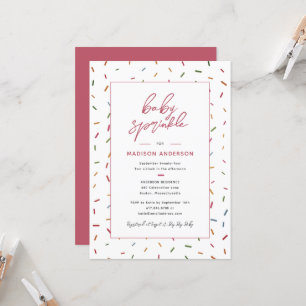 Colourful Sprinkles Baby Sprinkle Baby Shower Invitation
