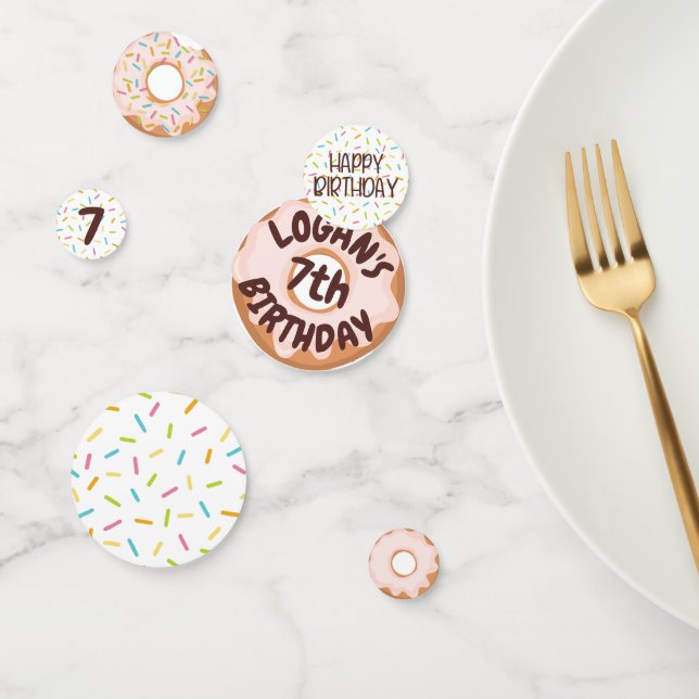 Colourful Sprinkles Doughnut Theme Birthday Party Confetti (Group)