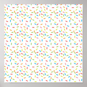 Colourful Sprinkles Pattern Digital Scrapbook Pape Poster